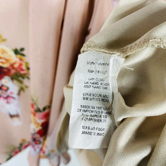 Show Me Your Mumu Size Small Long Sleeve Bull Head Skull Print Jamie Tunic Top - Picture 6 of 6